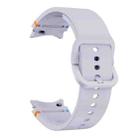 For Samsung Galaxy Watch 7 44mm Flat Sewing Design Silicone Watch Band(Purple) - 3