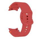 For Samsung Galaxy Watch 7 44mm Flat Sewing Design Silicone Watch Band(Red) - 3