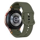 For Samsung Galaxy Watch 6 Classic 43 / 47mm Flat Sewing Design Silicone Watch Band(Army Green) - 2