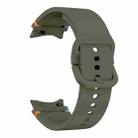 For Samsung Galaxy Watch 6 Classic 43 / 47mm Flat Sewing Design Silicone Watch Band(Army Green) - 3