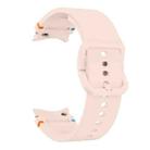 For Samsung Galaxy Watch 6 40 / 44mm Flat Sewing Design Silicone Watch Band(Pink) - 3