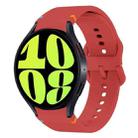 For Samsung Galaxy Watch 6 40 / 44mm Flat Sewing Design Silicone Watch Band(Red) - 1