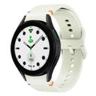 For Sansung Galaxy Watch 5 Pro Golf Edition Flat Sewing Design Silicone Watch Band(White) - 1