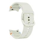 For Sansung Galaxy Watch 5 Pro Golf Edition Flat Sewing Design Silicone Watch Band(White) - 3