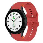 For Sansung Galaxy Watch 5 Pro Golf Edition Flat Sewing Design Silicone Watch Band(Red) - 1