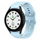 For Sansung Galaxy Watch 5 Pro Golf Edition Flat Sewing Design Silicone Watch Band(Light Blue) - 1