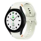 For Samsung Galaxy Watch 5 Golf Edition Flat Sewing Design Silicone Watch Band(White) - 1