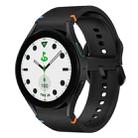 For Samsung Galaxy Watch 5 Golf Edition Flat Sewing Design Silicone Watch Band(Black) - 1