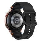 For Samsung Galaxy Watch 5 Golf Edition Flat Sewing Design Silicone Watch Band(Black) - 2
