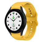 For Samsung Galaxy Watch 5 Golf Edition Flat Sewing Design Silicone Watch Band(Apricot) - 1