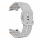 For Samsung Galaxy Watch 5 40 / 44mm Flat Sewing Design Silicone Watch Band(Light Gray) - 3