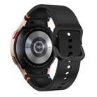 Fou Samsung Galaxy Watch 4 40 / 44mm Flat Sewing Design Silicone Watch Band(Black) - 2