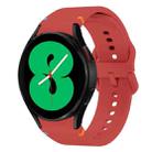 Fou Samsung Galaxy Watch 4 40 / 44mm Flat Sewing Design Silicone Watch Band(Red) - 1