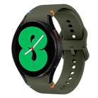 Fou Samsung Galaxy Watch 4 40 / 44mm Flat Sewing Design Silicone Watch Band(Army Green) - 1