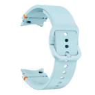 Fou Samsung Galaxy Watch 4 40 / 44mm Flat Sewing Design Silicone Watch Band(Light Blue) - 3