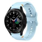 For Samsung Galaxy Watch 4 Classic 42 / 46mm Flat Sewing Design Silicone Watch Band(Light Blue) - 1