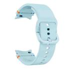 For Samsung Galaxy Watch 4 Classic 42 / 46mm Flat Sewing Design Silicone Watch Band(Light Blue) - 3