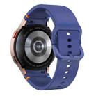 For Samsung Galaxy Watch 4 Classic 42 / 46mm Flat Sewing Design Silicone Watch Band(Midnight Blue) - 2