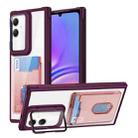 For Samsung Galaxy A05 4G Card Bag Holder Acrylic Hybrid TPU Phone Case(Red) - 1