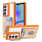 For Samsung Galaxy A05s 4G Card Bag Holder Acrylic Hybrid TPU Phone Case(Orange) - 1