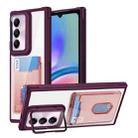 For Samsung Galaxy A05s 4G Card Bag Holder Acrylic Hybrid TPU Phone Case(Red) - 1
