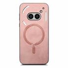 For Nothing Phone 2a Solid Color Retro Magsafe PU Back Cover Phone Case(Pink) - 3