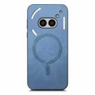 For Nothing Phone 2a Solid Color Retro Magsafe PU Back Cover Phone Case(Blue) - 3