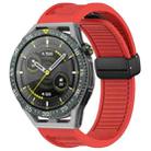 For Huawei Watch GT3 SE 22mm Foldable Magnetic Buckle Silicone Watch Band(Red) - 1