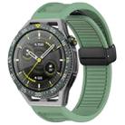 For Huawei Watch GT3 SE 22mm Foldable Magnetic Buckle Silicone Watch Band(Green) - 1
