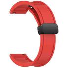 For Huawei Watch Ultimate 22mm Foldable Magnetic Buckle Silicone Watch Band(Red) - 2