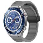 For Huawei Watch Ultimate 22mm Foldable Magnetic Buckle Silicone Watch Band(Grey) - 1