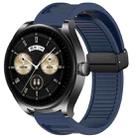 For Huawei Watch Buds 22mm Foldable Magnetic Buckle Silicone Watch Band(Midnight Blue) - 1