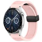 For Huawei Watch GT3 46mm 22mm Foldable Magnetic Buckle Silicone Watch Band(Pink) - 1