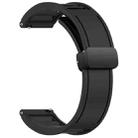 For Huawei Watch GT3 46mm 22mm Foldable Magnetic Buckle Silicone Watch Band(Black) - 2