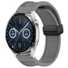 For Huawei Watch GT3 46mm 22mm Foldable Magnetic Buckle Silicone Watch Band(Grey) - 1