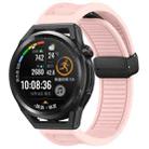 For Huawei Watch GT Runner 22mm Foldable Magnetic Buckle Silicone Watch Band(Pink) - 1