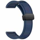 For Huawei Watch 3 Pro 22mm Foldable Magnetic Buckle Silicone Watch Band(Midnight Blue) - 2