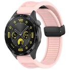 For Huawei Watch GT 2E 22mm Foldable Magnetic Buckle Silicone Watch Band(Pink) - 1