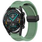 For Huawei GT2 46mm 22mm Foldable Magnetic Buckle Silicone Watch Band(Green) - 1