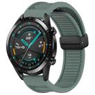 For Huawei GT2 46mm 22mm Foldable Magnetic Buckle Silicone Watch Band(Rock Cyan) - 1
