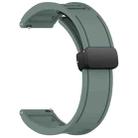 For Amazfit Bip 5 22mm Fold Magnetic Buckle Silicone Watch Band(Rock Cyan) - 2