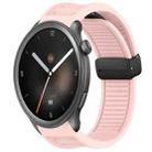 For Amazfit Balance 22mm Fold Magnetic Buckle Silicone Watch Band(Pink) - 1