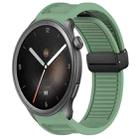 For Amazfit Balance 22mm Fold Magnetic Buckle Silicone Watch Band(Green) - 1