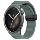 For Amazfit Balance 22mm Fold Magnetic Buckle Silicone Watch Band(Rock Cyan) - 1