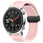 For Amazfit GTR 4 22mm Fold Magnetic Buckle Silicone Watch Band(Pink) - 1