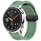 For Amazfit GTR 4 22mm Fold Magnetic Buckle Silicone Watch Band(Green) - 1