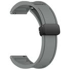 For Garmin Forerunner 265 22mm Foldable Magnetic Buckle Silicone Watch Band(Grey) - 2