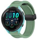 For Garmin Forerunner 265 Music 22mm Foldable Magnetic Buckle Silicone Watch Band(Green) - 1