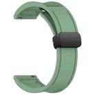 For Garmin Forerunner 265 Music 22mm Foldable Magnetic Buckle Silicone Watch Band(Green) - 2
