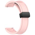 For Garmin Forerunner 255 Music 22mm Foldable Magnetic Buckle Silicone Watch Band(Pink) - 2